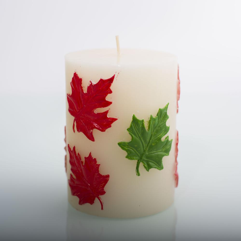 Pillar Candles ：Colorful Maple Leaf ,Carved White Candle ,Unscented ,China Factory ,Cheap Price-HOWCANDLE-Candles,Scented Candles,Aromatherapy Candles,Soy Candles,Vegan Candles,Jar Candles,Pillar Candles,Candle Gift Sets,Essential Oils,Reed Diffuser,Candle Holder,