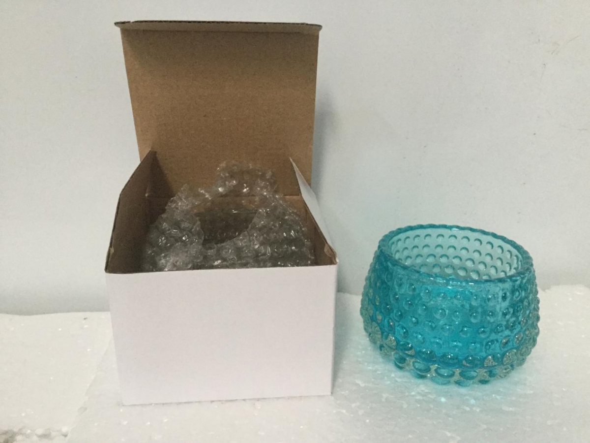 Candle Holder : Small Glass , Embossed ,Full Dots , Candle Jar ,Recycling Green , Ocean Blue ,China Factory ,Price-HOWCANDLE-Candles,Scented Candles,Aromatherapy Candles,Soy Candles,Vegan Candles,Jar Candles,Pillar Candles,Candle Gift Sets,Essential Oils,Reed Diffuser,Candle Holder,