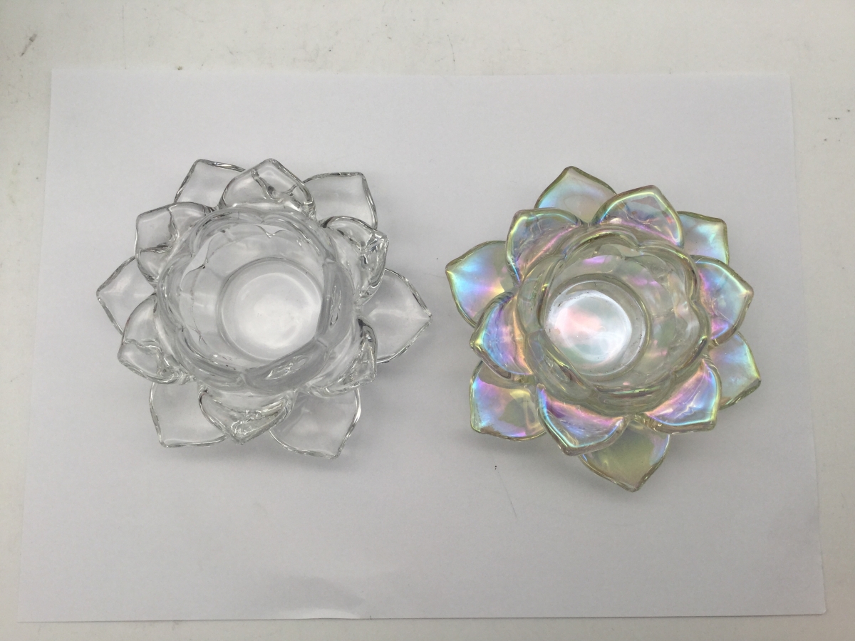 Lotus Glass Candle Holder :Rainbow ,Crystal ,Tea Light Candle Holder ,China Factory ,Wholesale Price-HOWCANDLE-Candles,Scented Candles,Aromatherapy Candles,Soy Candles,Vegan Candles,Jar Candles,Pillar Candles,Candle Gift Sets,Essential Oils,Reed Diffuser,Candle Holder,