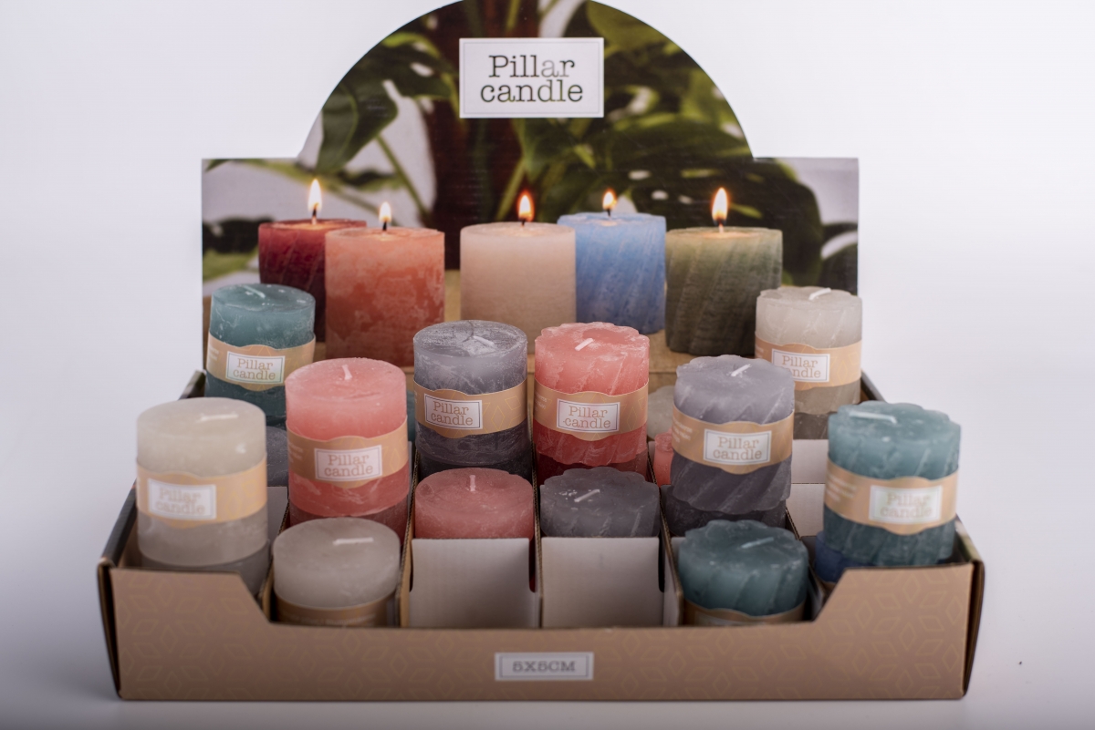 Pillar Candles : Colorful Roman Column , Retro Frosted Craft ,Display Box ,Set 24 ,China Factory ,Cheapest Price-HOWCANDLE-Candles,Scented Candles,Aromatherapy Candles,Soy Candles,Vegan Candles,Jar Candles,Pillar Candles,Candle Gift Sets,Essential Oils,Reed Diffuser,Candle Holder,