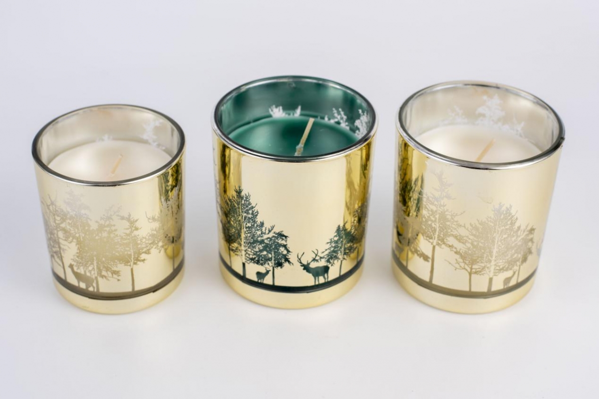 Scented Candles – Luxury Christmas Candles , Gold Glass Jar ,Laser Engraving Forest Deer ,China Factory ,Price-HOWCANDLE-Candles,Scented Candles,Aromatherapy Candles,Soy Candles,Vegan Candles,Jar Candles,Pillar Candles,Candle Gift Sets,Essential Oils,Reed Diffuser,Candle Holder,