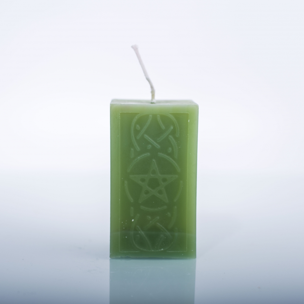 Witchcraft Candles :Green Color ,Cube Shape ,Carved Pentagram Symbol ,China Factory ,Wholesale Price-HOWCANDLE-Candles,Scented Candles,Aromatherapy Candles,Soy Candles,Vegan Candles,Jar Candles,Pillar Candles,Candle Gift Sets,Essential Oils,Reed Diffuser,Candle Holder,