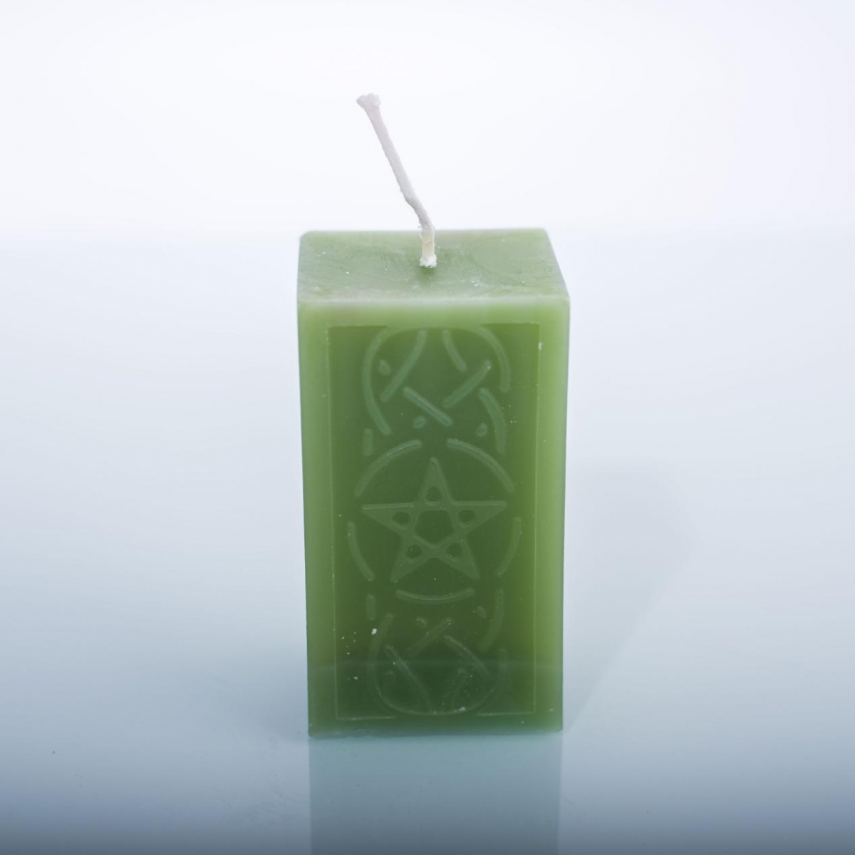 Witchcraft Candles :Green Color ,Cube Shape ,Carved Pentagram Symbol ,China Factory ,Wholesale Price-HOWCANDLE-Candles,Scented Candles,Aromatherapy Candles,Soy Candles,Vegan Candles,Jar Candles,Pillar Candles,Candle Gift Sets,Essential Oils,Reed Diffuser,Candle Holder,