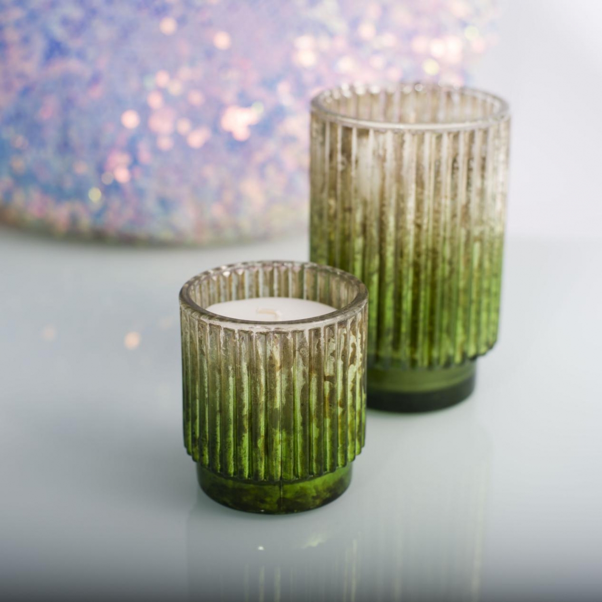 Christmas Candle Gift Sets : Stripe Embossed Glass Jar ,Retro Green ,China Factory ,Wholesale Price-HOWCANDLE-Candles,Scented Candles,Aromatherapy Candles,Soy Candles,Vegan Candles,Jar Candles,Pillar Candles,Candle Gift Sets,Essential Oils,Reed Diffuser,Candle Holder,