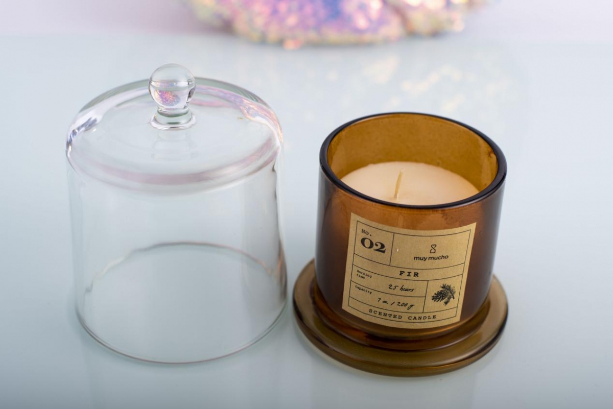 Glass Bell Jar Candles ：Soy Wax , Fig Fragrance ,Brown Candles ,China Factory , Best Price-HOWCANDLE-Candles,Scented Candles,Aromatherapy Candles,Soy Candles,Vegan Candles,Jar Candles,Pillar Candles,Candle Gift Sets,Essential Oils,Reed Diffuser,Candle Holder,