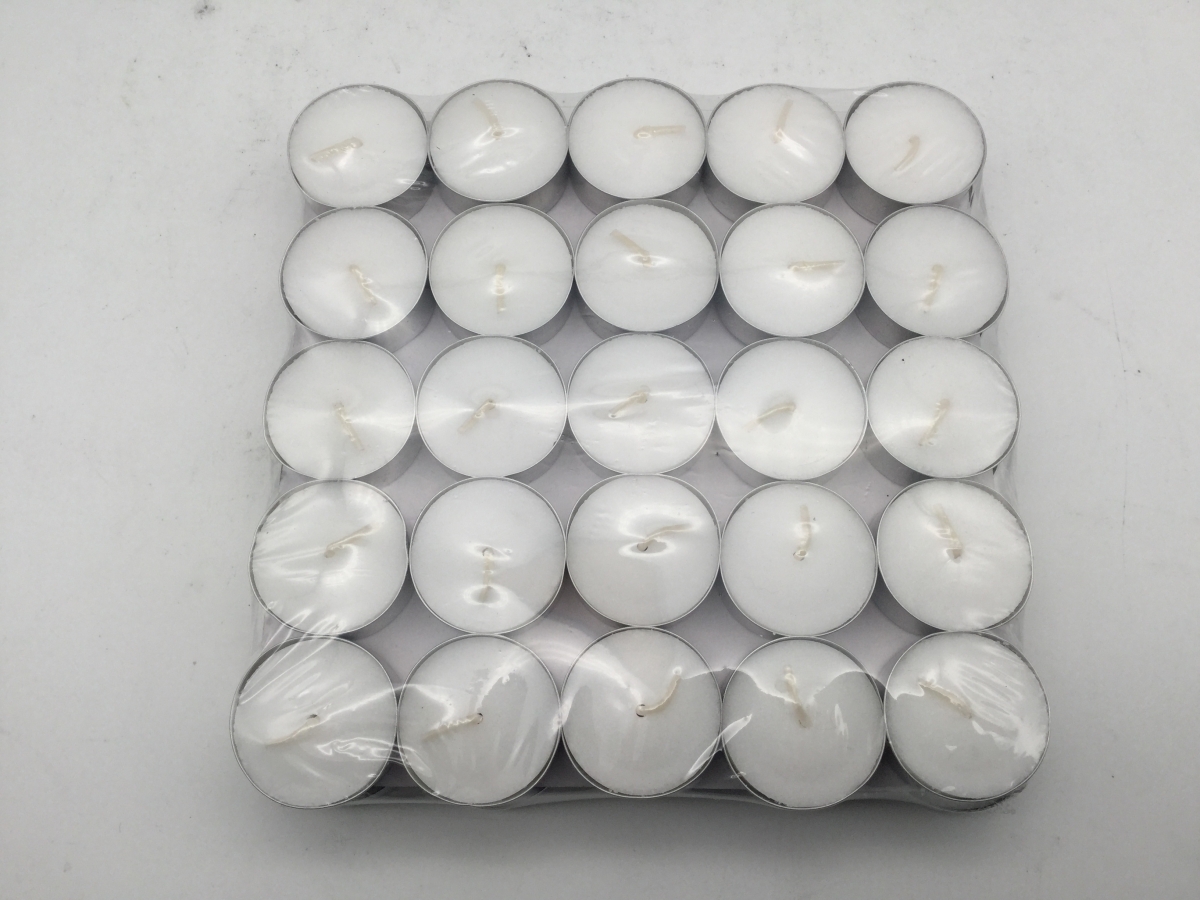 50 Tea Light Candles – 6 to 7 Hour TeaLight Candles ,50-Count , Aluminum Shell , China Factory ,Price-HOWCANDLE-Candles,Scented Candles,Aromatherapy Candles,Soy Candles,Vegan Candles,Jar Candles,Pillar Candles,Candle Gift Sets,Essential Oils,Reed Diffuser,Candle Holder,