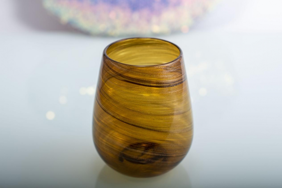 Diagonal Stripes Amber Glazed Glass Candle Holder -Amber Glazed Candle Jar ,Brown Glass Jar ,Brown Glazed Glass Vase ,China Factory ,Price-HOWCANDLE-Candles,Scented Candles,Aromatherapy Candles,Soy Candles,Vegan Candles,Jar Candles,Pillar Candles,Candle Gift Sets,Essential Oils,Reed Diffuser,Candle Holder,